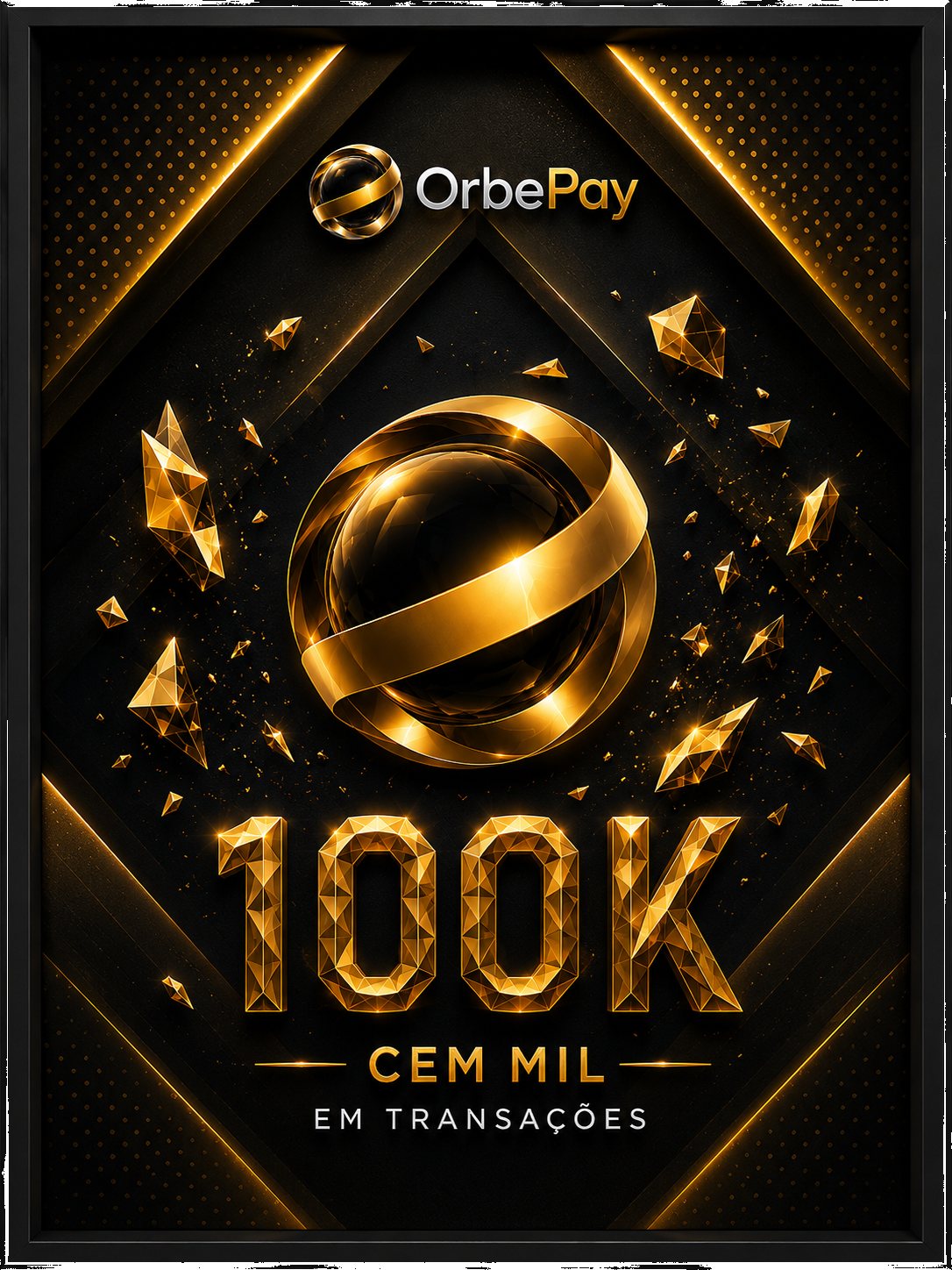 Placa 100K — Orbe Bronze